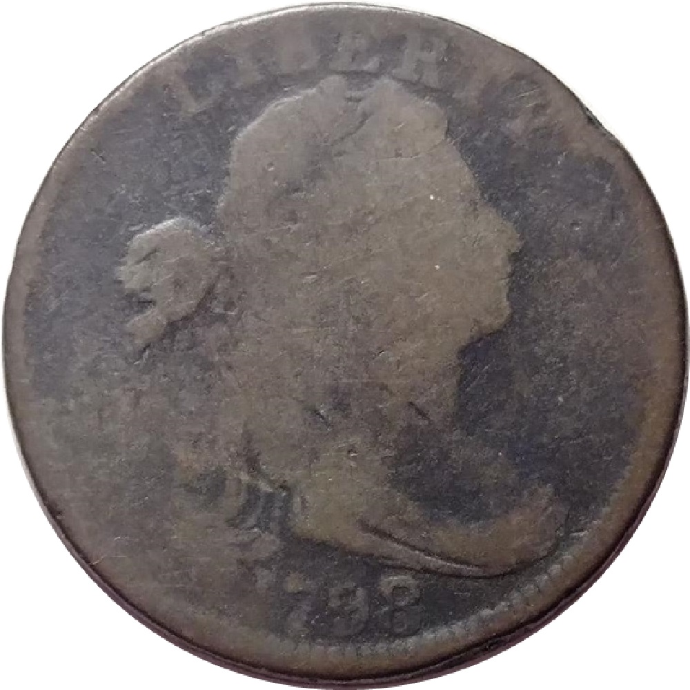 1798/7-Overdate-Large-Cent,-Sheldon-152,-Rarity-2